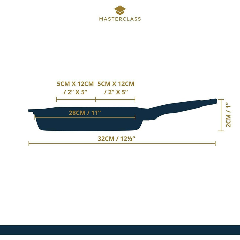 MasterClass Cast Aluminium Three Section Grill Pan Griddles & Grill Pans MasterClass Cast Aluminium Three Section Grill Pan MasterClass Cast Aluminium Three Section Grill Pan KitchenCraft