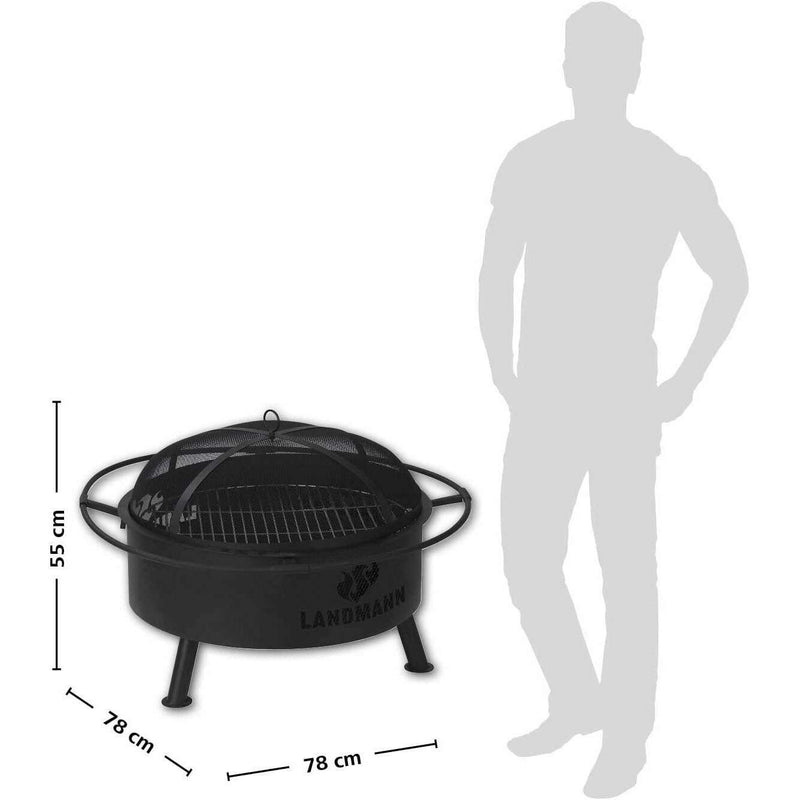 2 in 1 Outdoor Fire Basket & Grill Industrial Design Outdoor Barbque 2 in 1 Outdoor Fire Basket & Grill Industrial Design 2 in 1 Outdoor Fire Basket & Grill Industrial Design Landmann