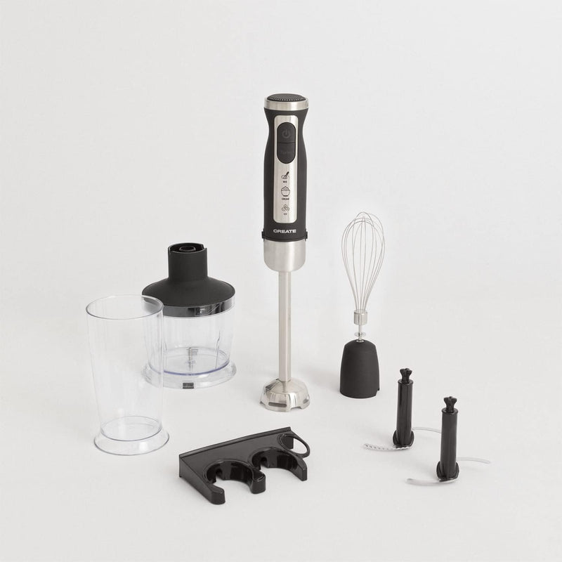 Hand blender With 6 Attachments / 7 speeds + Turbo Outlet Hand blender With 6 Attachments / 7 speeds + Turbo Hand blender With 6 Attachments / 7 speeds + Turbo CREATE