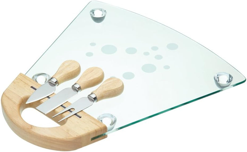 MasterClass Glass Cheese Serving Set Serving Platters MasterClass Glass Cheese Serving Set MasterClass Glass Cheese Serving Set KitchenCraft