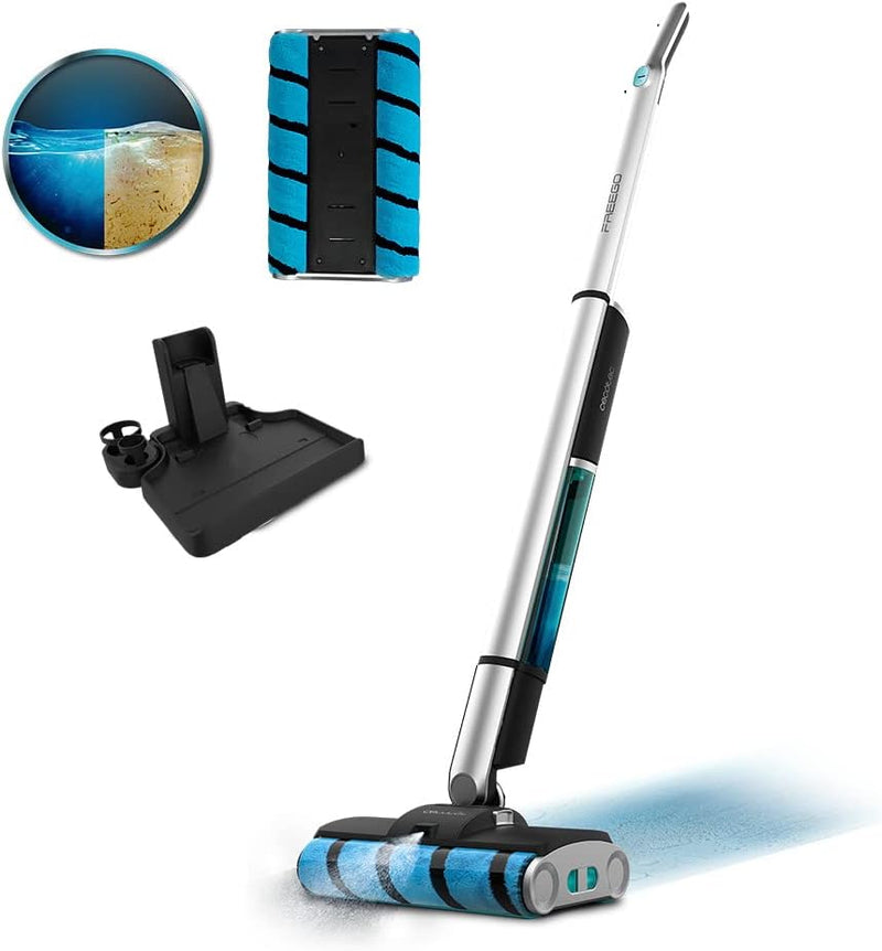 FreeGo Double Brush Mop w/Water Spray