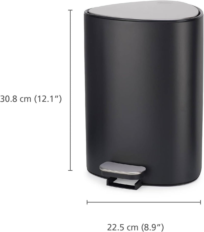 EasyStore™ 5L Matt Black Pedal Bin Bathroom Accessories EasyStore™ 5L Matt Black Pedal Bin EasyStore™ 5L Matt Black Pedal Bin Joseph Joseph