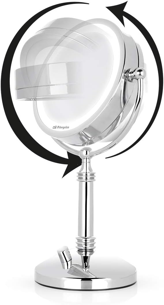 Mirror With 2 Sides + LED Light Outlet Mirror With 2 Sides + LED Light Mirror With 2 Sides + LED Light Orbegozo