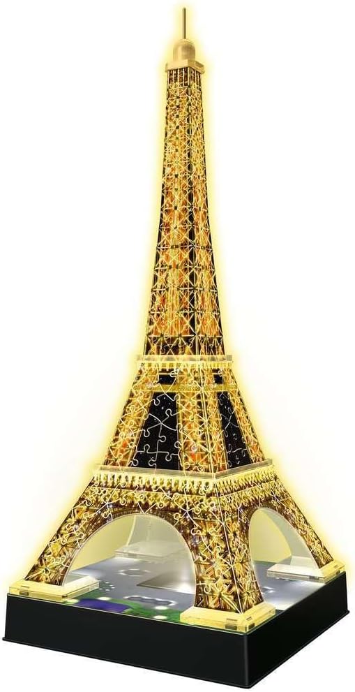 216 Pieces 3D Puzzle, Eiffel Tower Glows in the Dark puzzle Kids 216 Pieces 3D Puzzle, Eiffel Tower Glows in the Dark 216 Pieces 3D Puzzle, Eiffel Tower Glows in the Dark Ravensburger