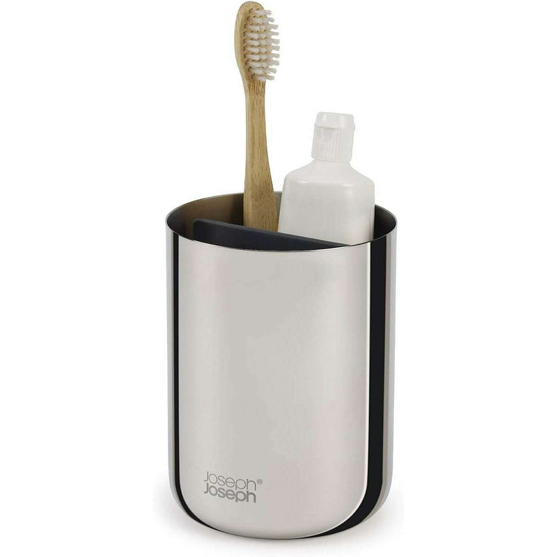 EasyStore™ Luxe Stainless-steel Toothbrush Caddy Bathroom Accessories EasyStore™ Luxe Stainless-steel Toothbrush Caddy EasyStore™ Luxe Stainless-steel Toothbrush Caddy Joseph Joseph