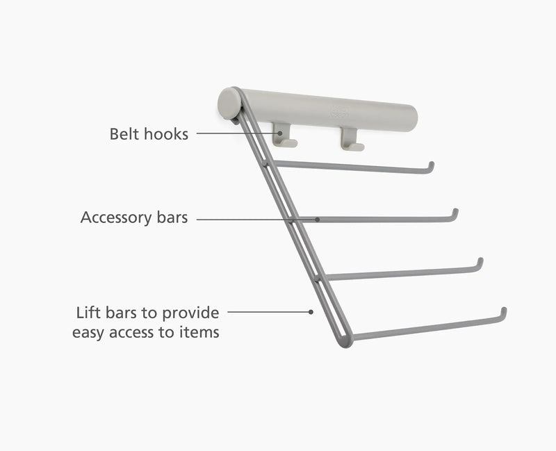 Orderly™ Ecru Belt, Tie & Scarf Hanging Rail Storage & Organization Orderly™ Ecru Belt, Tie & Scarf Hanging Rail Orderly™ Ecru Belt, Tie & Scarf Hanging Rail Joseph Joseph