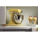 The German Outlet, KitchenAid, 4.8L Artisan Stand Mixer, Majestic Yellow + Pouring Shield & Extra Bowl