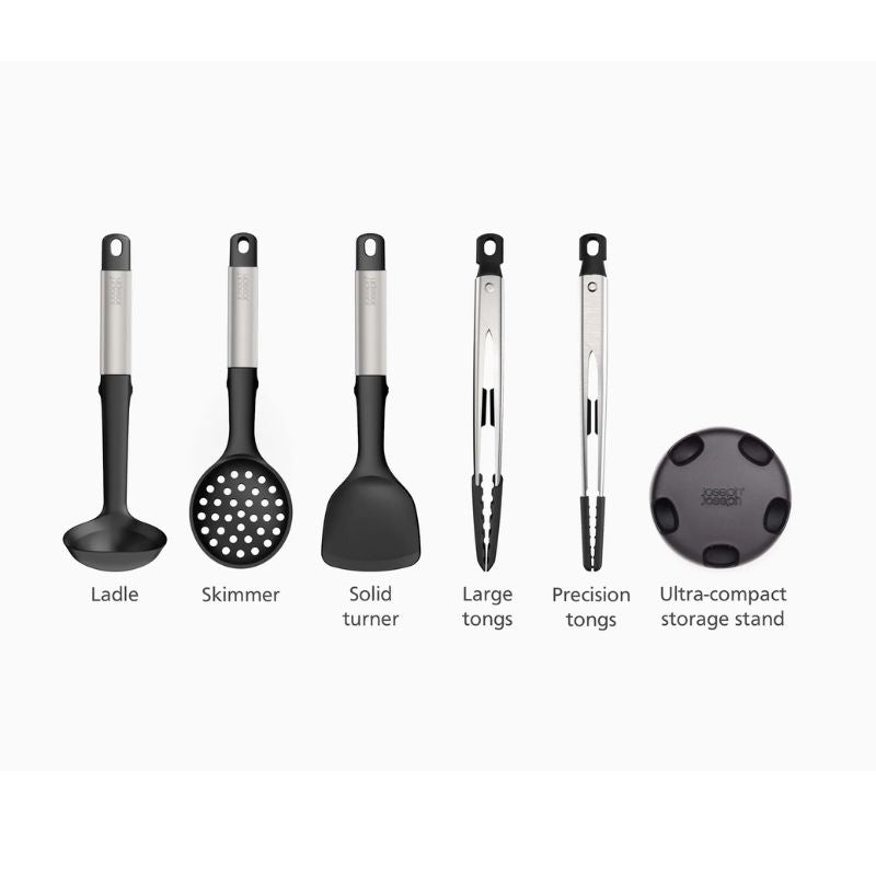 Elevate™ Fusion 5-piece Stainless-steel Utensil Set with Compact Stand Cooking Utensils Elevate™ Fusion 5-piece Stainless-steel Utensil Set with Compact Stand Elevate™ Fusion 5-piece Stainless-steel Utensil Set with Compact Stand Joseph Joseph