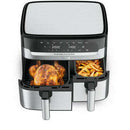 Easy Fry 8.3L Dual Air Fryer & Grill - Stainless Steel Air Fryer Easy Fry 8.3L Dual Air Fryer & Grill - Stainless Steel Easy Fry 8.3L Dual Air Fryer & Grill - Stainless Steel Tefal