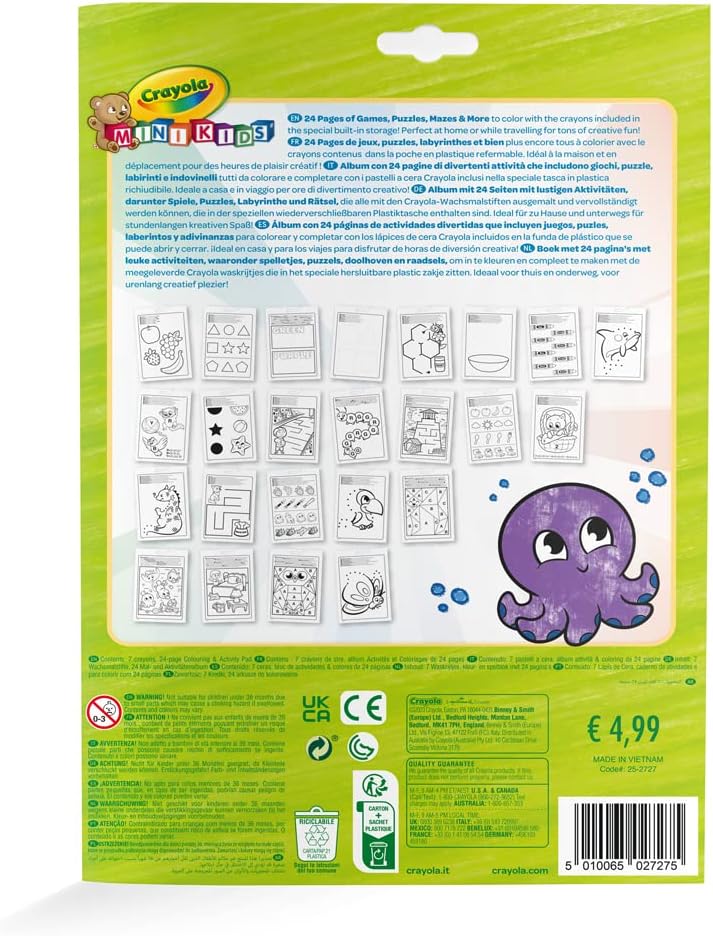 Mini Kids Color'N Shape Activity Book Art & Crafts Mini Kids Color'N Shape Activity Book Mini Kids Color'N Shape Activity Book Crayola