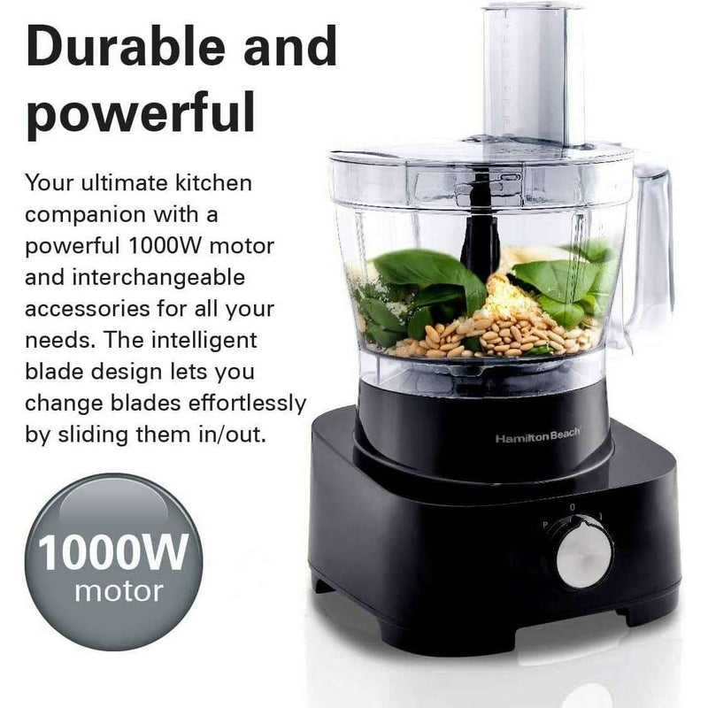 Food Processor 1000W, 3.5L Bowl & 11 Attachments food processor Food Processor 1000W, 3.5L Bowl & 11 Attachments Food Processor 1000W, 3.5L Bowl & 11 Attachments Hamilton Beach