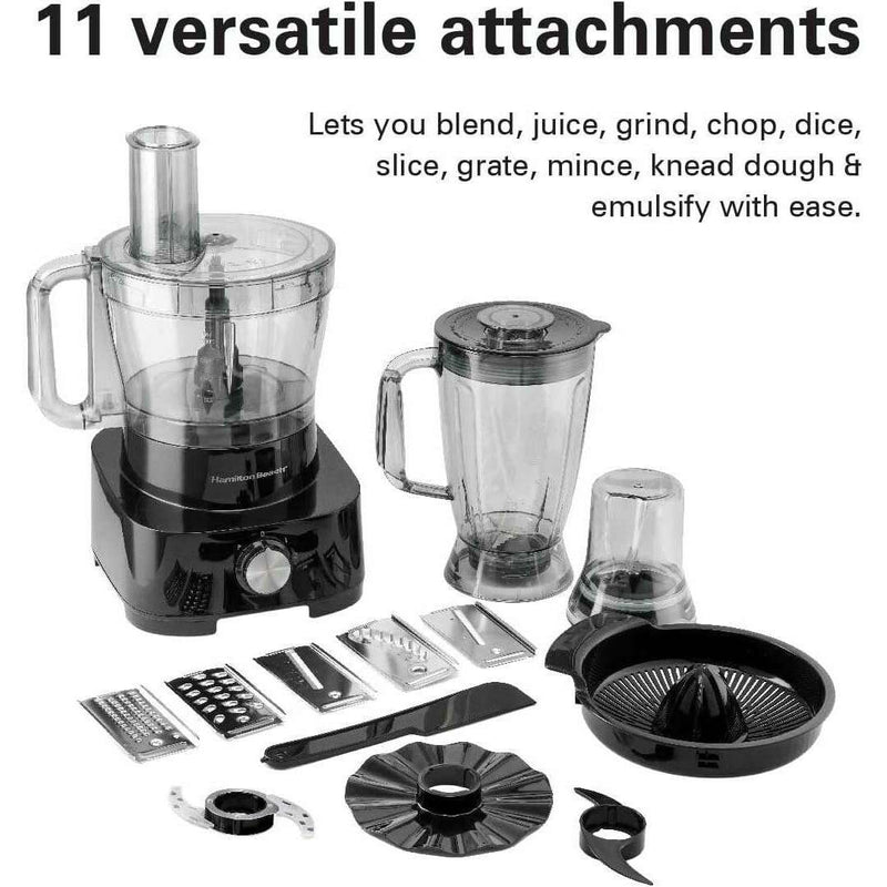 Food Processor 1000W, 3.5L Bowl & 11 Attachments food processor Food Processor 1000W, 3.5L Bowl & 11 Attachments Food Processor 1000W, 3.5L Bowl & 11 Attachments Hamilton Beach