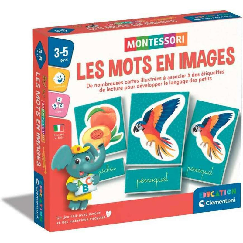 Words in Montessori Images | Includes 40 Cards, 20 Labels, 4 Sleeves - FR Fun Toys Words in Montessori Images | Includes 40 Cards, 20 Labels, 4 Sleeves - FR Words in Montessori Images | Includes 40 Cards, 20 Labels, 4 Sleeves - FR CLEMENTONI