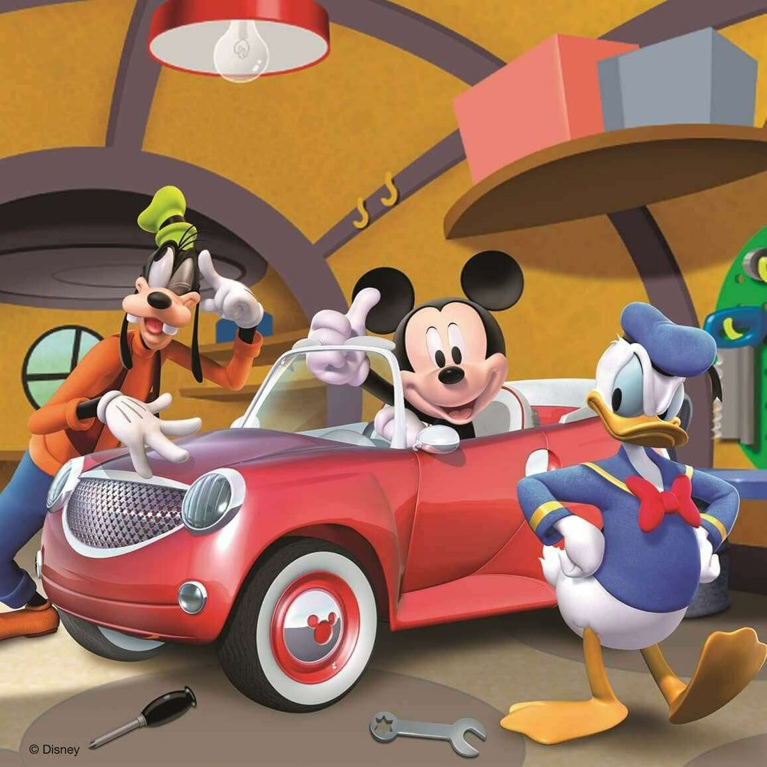 3x 49 Pieces Puzzle, Mickey Mouse Clubhouse