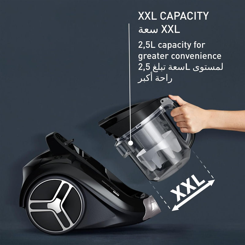 Compact Power XXL Bagless Vacuum Cleaner, Classic Kit, 900 W Vacuum Cleaner Compact Power XXL Bagless Vacuum Cleaner, Classic Kit, 900 W Compact Power XXL Bagless Vacuum Cleaner, Classic Kit, 900 W Tefal