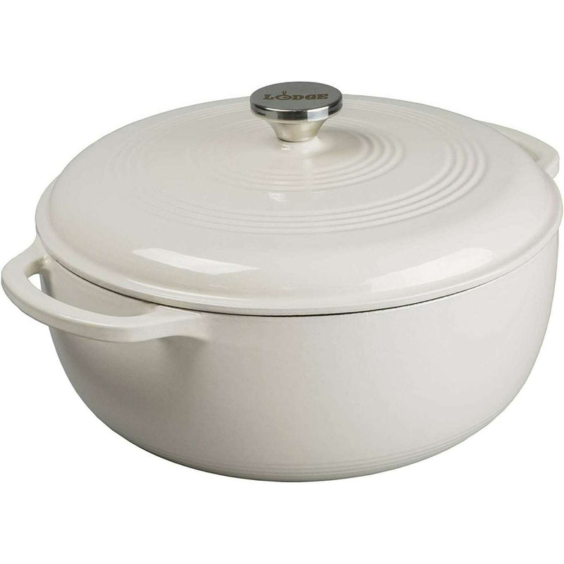 7.38L White Enameled Cast Iron Dutch Oven Dutch Ovens 7.38L White Enameled Cast Iron Dutch Oven 7.38L White Enameled Cast Iron Dutch Oven Lodge