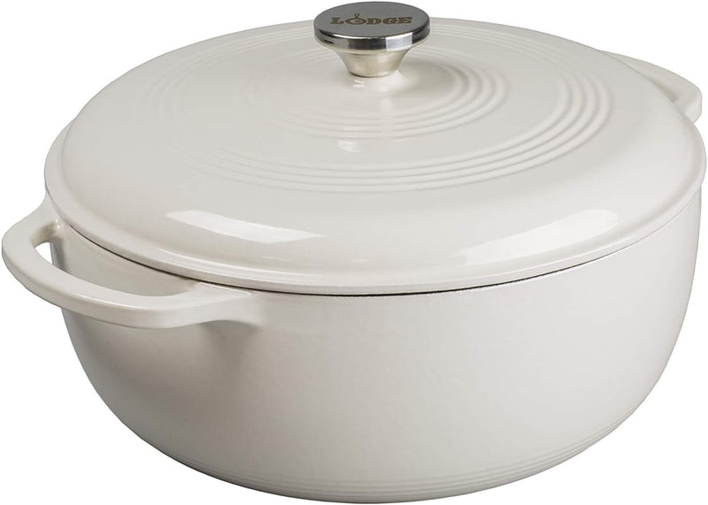 7.38L White Enameled Cast Iron Dutch Oven Dutch Ovens 7.38L White Enameled Cast Iron Dutch Oven 7.38L White Enameled Cast Iron Dutch Oven Lodge