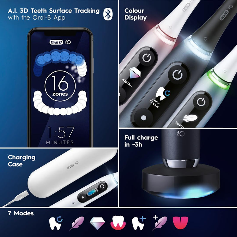 iO9 Rechargeable Electric Toothbrush, Black Onyx Dental Care iO9 Rechargeable Electric Toothbrush, Black Onyx iO9 Rechargeable Electric Toothbrush, Black Onyx Oral B