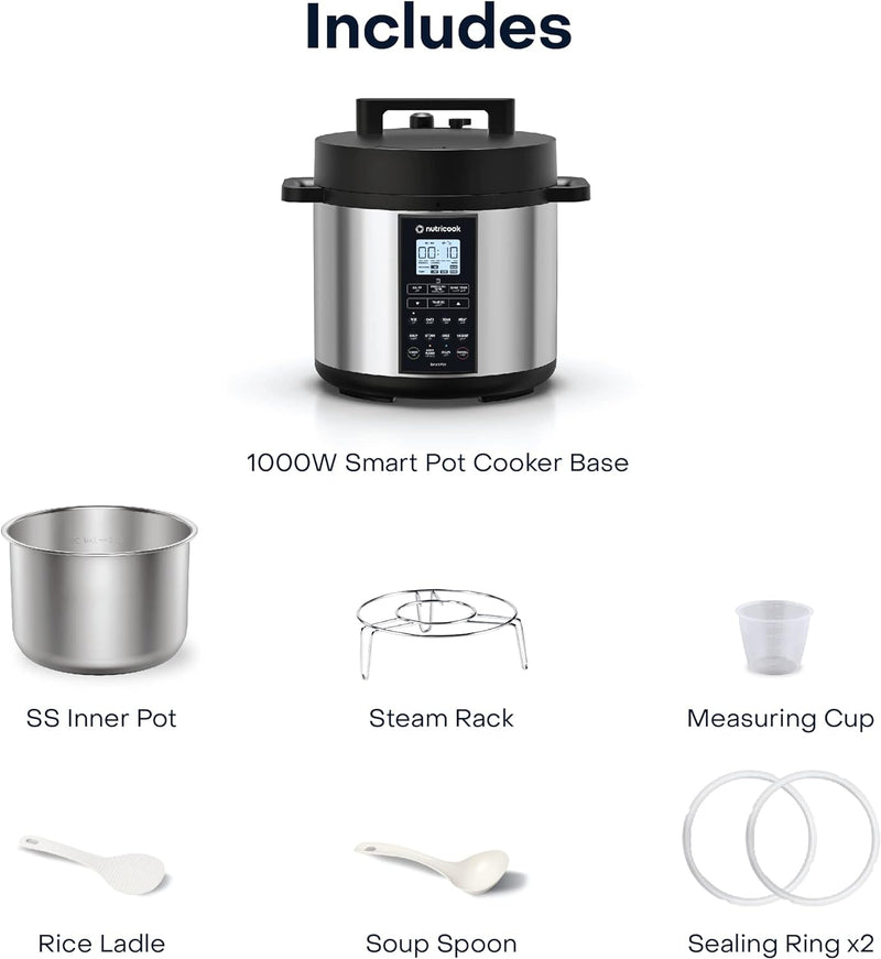 8 in 1 Pressure Cooker - Smart Pot 2 Prime Pressure cooker 8 in 1 Pressure Cooker - Smart Pot 2 Prime 8 in 1 Pressure Cooker - Smart Pot 2 Prime Nutricook
