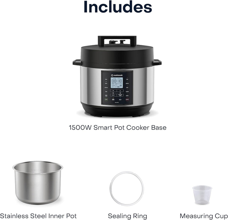 9 in 1 Electric Pressure Cooker - Smart Pot 2 Plus 9.5L Pressure cooker 9 in 1 Electric Pressure Cooker - Smart Pot 2 Plus 9.5L 9 in 1 Electric Pressure Cooker - Smart Pot 2 Plus 9.5L Nutricook