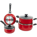 7-Piece Non-Stick Cookware Set with Bakelite Handle Cookware Sets 7-Piece Non-Stick Cookware Set with Bakelite Handle 7-Piece Non-Stick Cookware Set with Bakelite Handle Betty Crocker