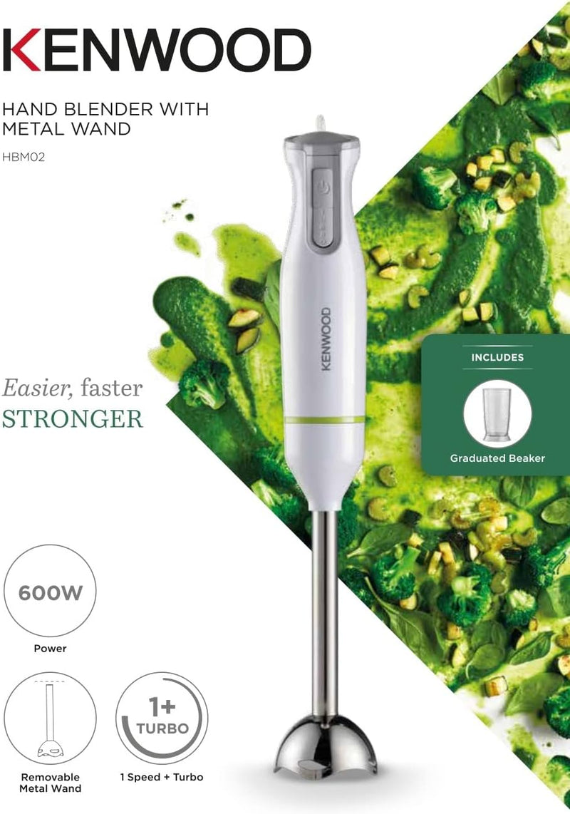 Hand Blender Metal Wand 600W Stick With Graduated Beaker Food Mixers & Blenders Hand Blender Metal Wand 600W Stick With Graduated Beaker Hand Blender Metal Wand 600W Stick With Graduated Beaker Kenwood