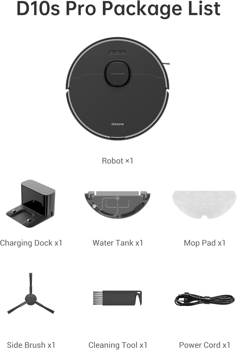 D10s plus Robot Vacuum – Dust Collection Base Vacuum Cleaner D10s plus Robot Vacuum – Dust Collection Base D10s plus Robot Vacuum – Dust Collection Base Dreame