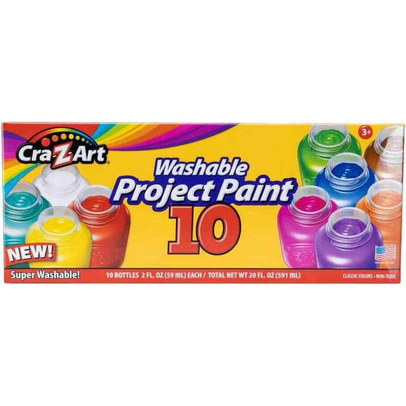 Washable Project Paint - 10 Color Set Art & Crafts Washable Project Paint - 10 Color Set Washable Project Paint - 10 Color Set crazart