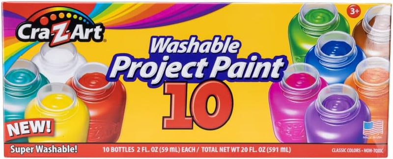 Washable Project Paint - 10 Color Set Art & Crafts Washable Project Paint - 10 Color Set Washable Project Paint - 10 Color Set crazart