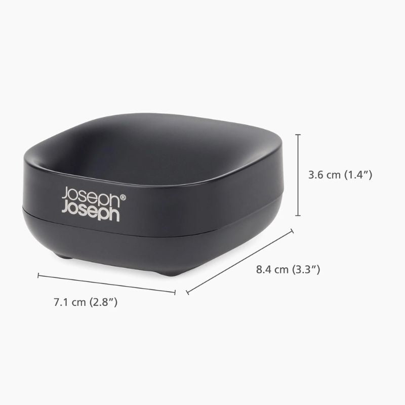 Slim™ Compact Matt Black Soap Dish Bathroom Accessories Slim™ Compact Matt Black Soap Dish Slim™ Compact Matt Black Soap Dish Joseph Joseph