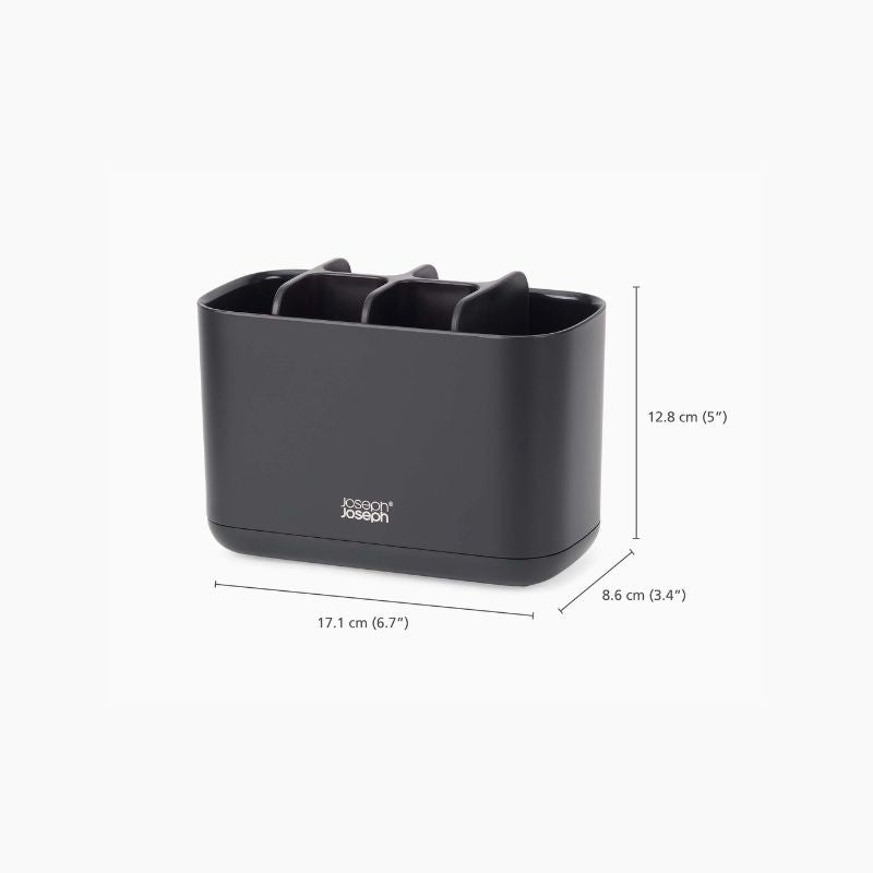 EasyStore™ Large Matt Black Toothbrush Holder Bathroom Accessories EasyStore™ Large Matt Black Toothbrush Holder EasyStore™ Large Matt Black Toothbrush Holder Joseph Joseph