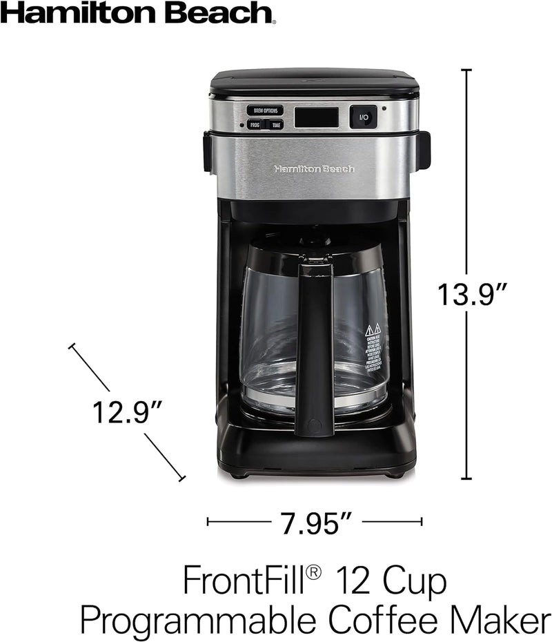 Front-Fill® 12 Cup Programmable Coffee Maker with Swing-Out Basket Coffee machine Front-Fill® 12 Cup Programmable Coffee Maker with Swing-Out Basket Front-Fill® 12 Cup Programmable Coffee Maker with Swing-Out Basket Hamilton Beach