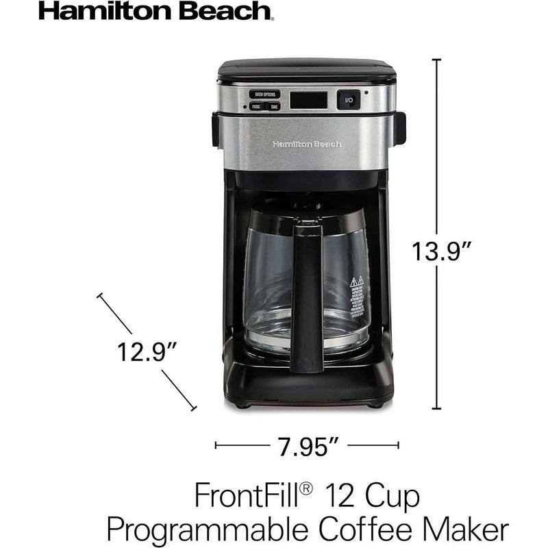 Front-Fill® 12 Cup Programmable Coffee Maker with Swing-Out Basket Coffee machine Front-Fill® 12 Cup Programmable Coffee Maker with Swing-Out Basket Front-Fill® 12 Cup Programmable Coffee Maker with Swing-Out Basket Hamilton Beach