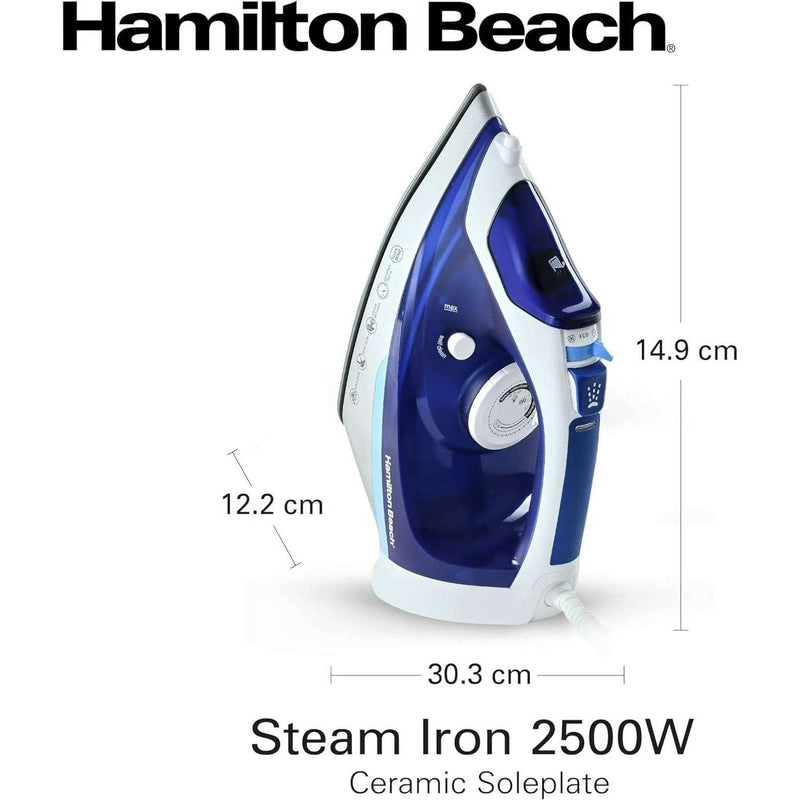 Steam Iron 2500W, Ceramic Soleplate Ironing Machine Steam Iron 2500W, Ceramic Soleplate Steam Iron 2500W, Ceramic Soleplate Hamilton Beach