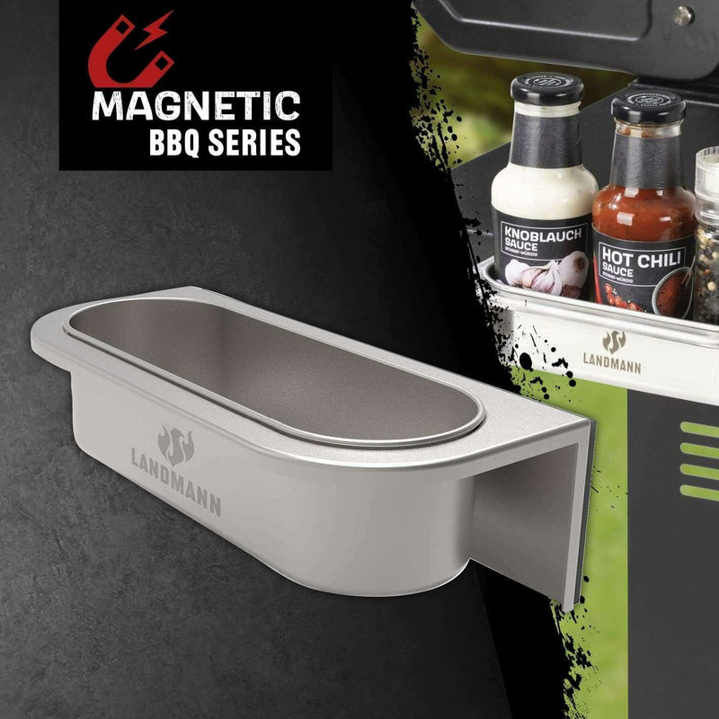 BBQ Attachment -  Magnetic Sauce Holder Outdoor Barbque BBQ Attachment -  Magnetic Sauce Holder BBQ Attachment -  Magnetic Sauce Holder Landmann