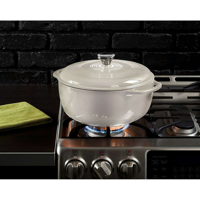 7.38L White Enameled Cast Iron Dutch Oven Dutch Ovens 7.38L White Enameled Cast Iron Dutch Oven 7.38L White Enameled Cast Iron Dutch Oven Lodge