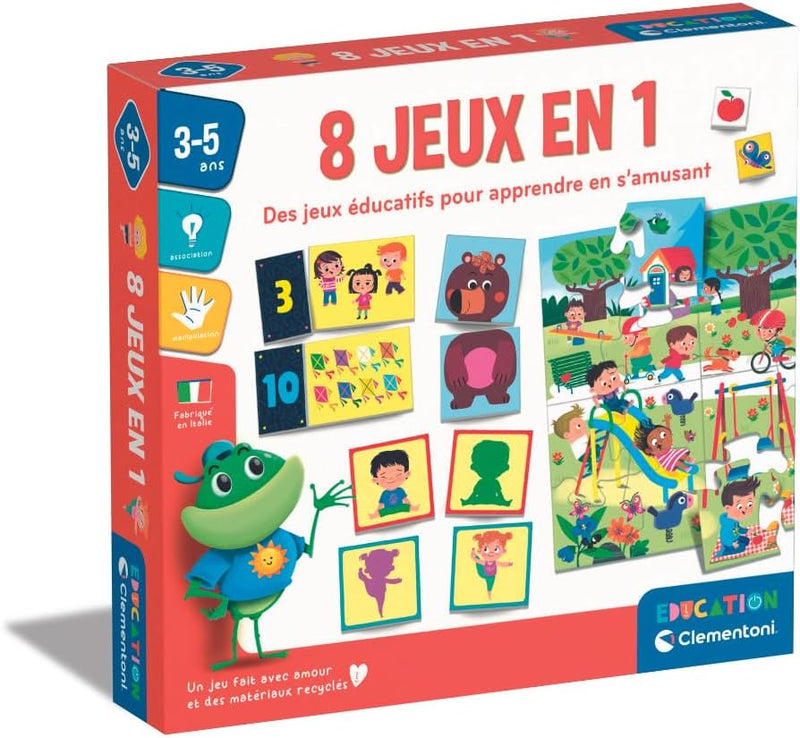 Educational, 8 Games in 1 - FR Fun Toys Educational, 8 Games in 1 - FR Educational, 8 Games in 1 - FR CLEMENTONI