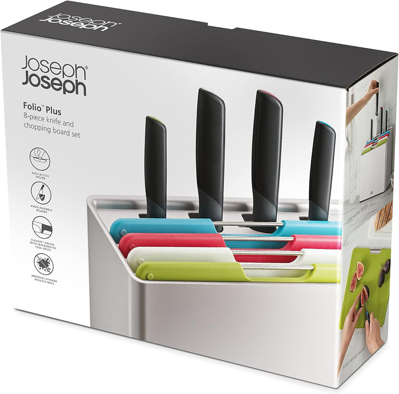 Folio Plus, 8-Piece Colour Coded Knife & Chopping Board Set Cutting Board Folio Plus, 8-Piece Colour Coded Knife & Chopping Board Set Folio Plus, 8-Piece Colour Coded Knife & Chopping Board Set Joseph Joseph