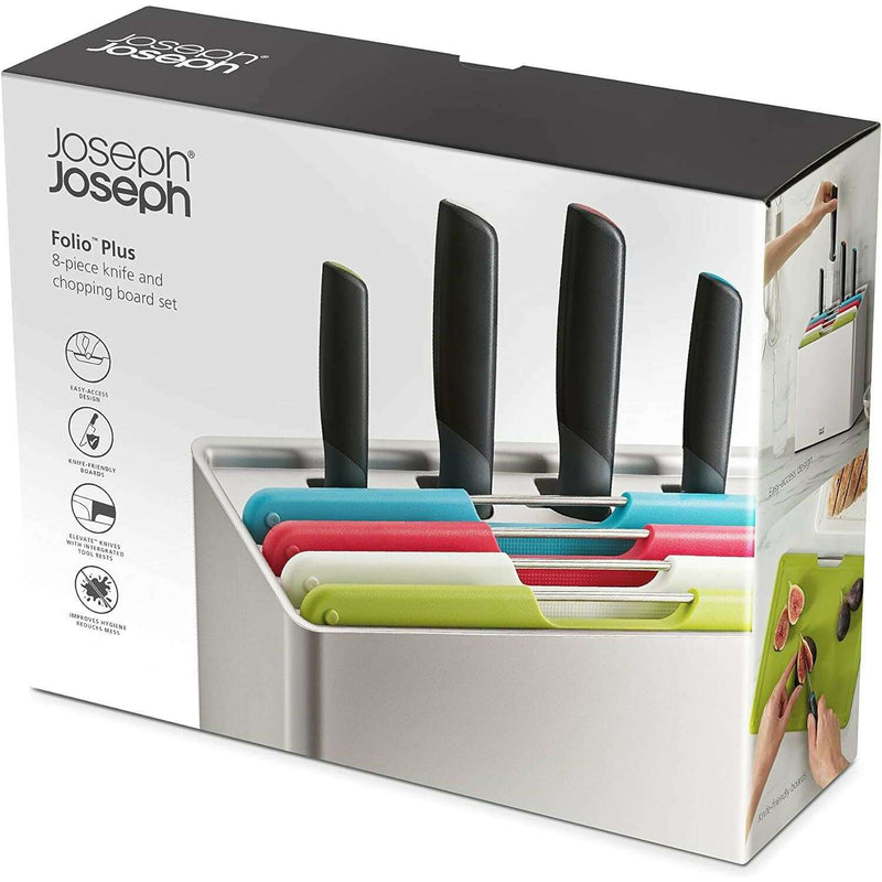 Folio Plus, 8-Piece Colour Coded Knife & Chopping Board Set Cutting Board Folio Plus, 8-Piece Colour Coded Knife & Chopping Board Set Folio Plus, 8-Piece Colour Coded Knife & Chopping Board Set Joseph Joseph
