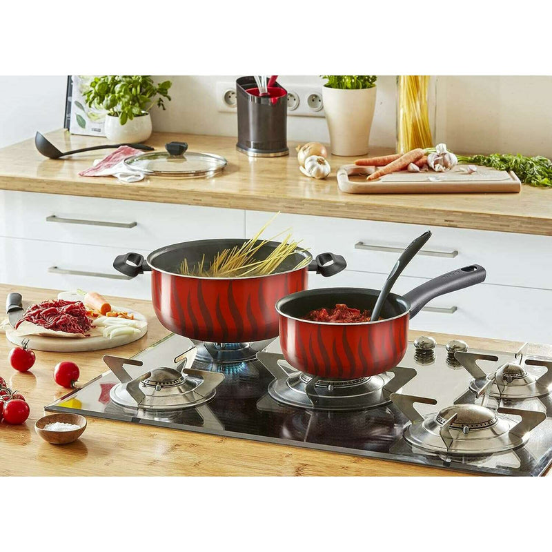 Tempo Flame 14 Piece Cooking Set, Aluminium Cooking set Tempo Flame 14 Piece Cooking Set, Aluminium Tempo Flame 14 Piece Cooking Set, Aluminium Tefal