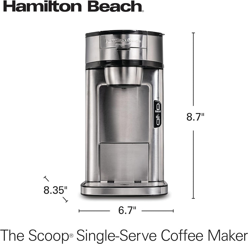 The Scoop® Single-Serve Coffee Maker, Stainless Coffee machine The Scoop® Single-Serve Coffee Maker, Stainless The Scoop® Single-Serve Coffee Maker, Stainless Hamilton Beach