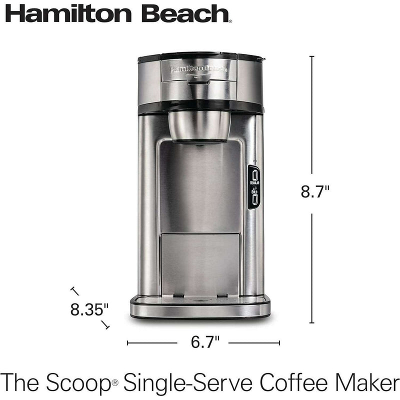 The Scoop® Single-Serve Coffee Maker, Stainless Coffee machine The Scoop® Single-Serve Coffee Maker, Stainless The Scoop® Single-Serve Coffee Maker, Stainless Hamilton Beach