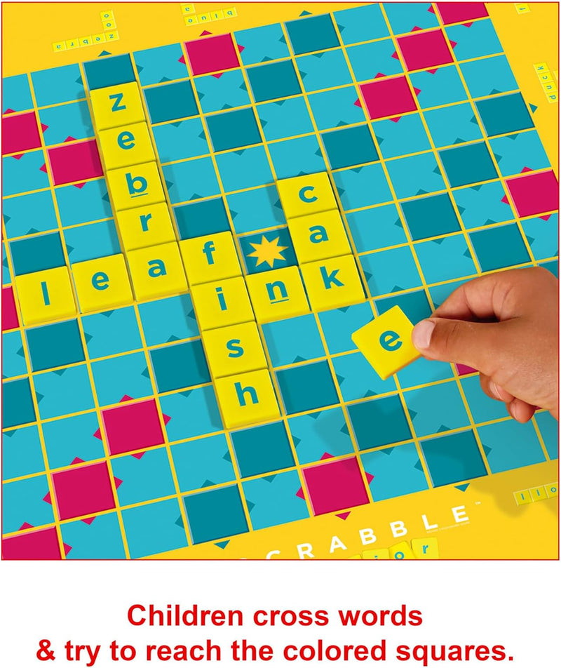 Scrabble Junior, Kids Crossword Board Game, English Board Games Scrabble Junior, Kids Crossword Board Game, English Scrabble Junior, Kids Crossword Board Game, English Mattel