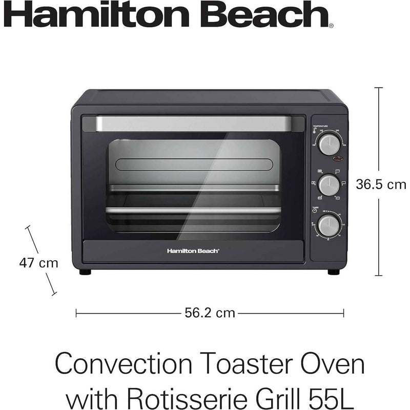 55L Convection Oven, Double Walled Glass Oven Dishes 55L Convection Oven, Double Walled Glass 55L Convection Oven, Double Walled Glass Hamilton Beach