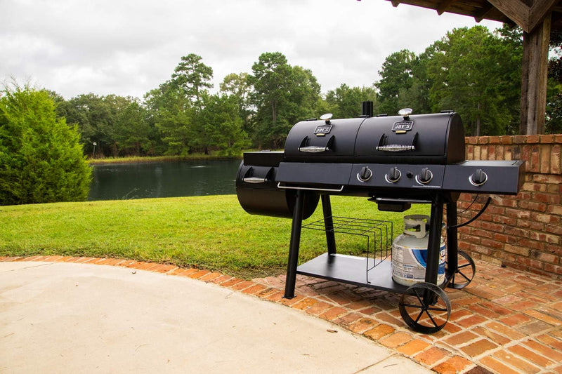 Oklahoma Joe's Longhorn Combo Charcoal/Gas Smoker & Grill Outdoor Barbque Oklahoma Joe's Longhorn Combo Charcoal/Gas Smoker & Grill Oklahoma Joe's Longhorn Combo Charcoal/Gas Smoker & Grill CharBroil