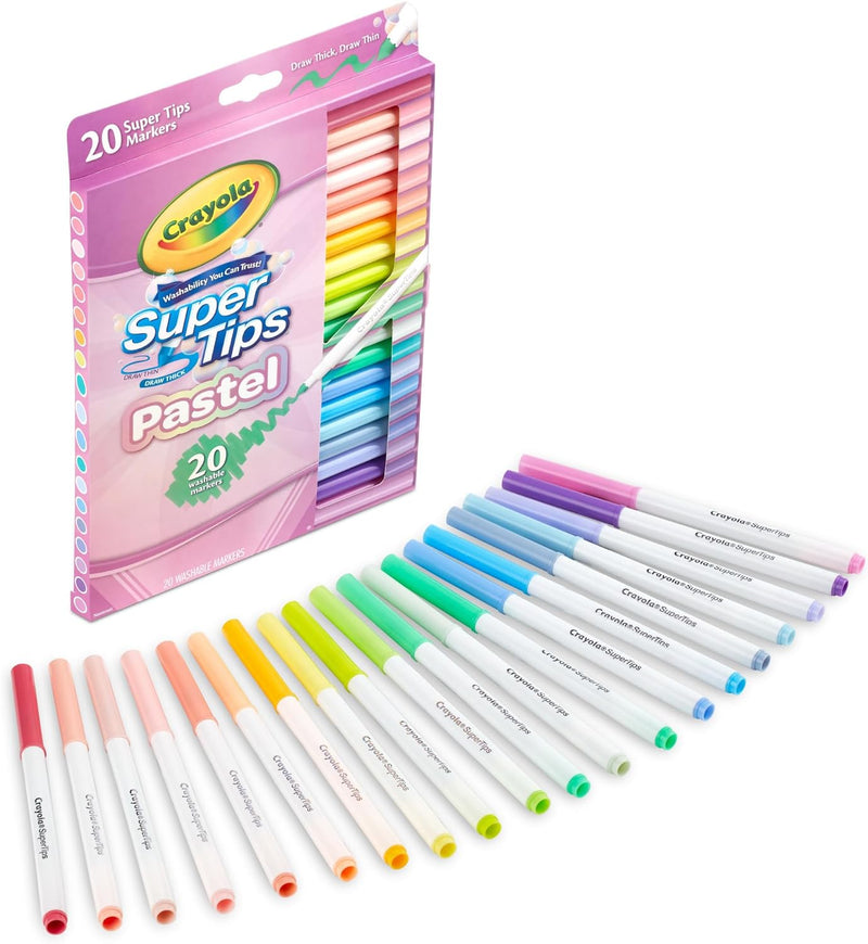 Pastel Supertip Washable Markers, Fine Point Art & Crafts Pastel Supertip Washable Markers, Fine Point Pastel Supertip Washable Markers, Fine Point Crayola