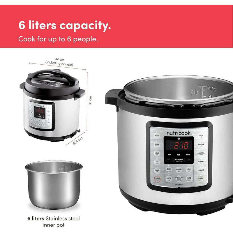 Electric Pressure Cooker - Smart Pot Eko  6L Pressure cooker Electric Pressure Cooker - Smart Pot Eko  6L Electric Pressure Cooker - Smart Pot Eko  6L Nutricook