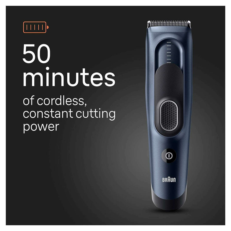 Hair Clipper Series 5 + 17 Length Settings, 2 Combs & Pouch Grooming Kit Hair Clipper Series 5 + 17 Length Settings, 2 Combs & Pouch Hair Clipper Series 5 + 17 Length Settings, 2 Combs & Pouch Braun