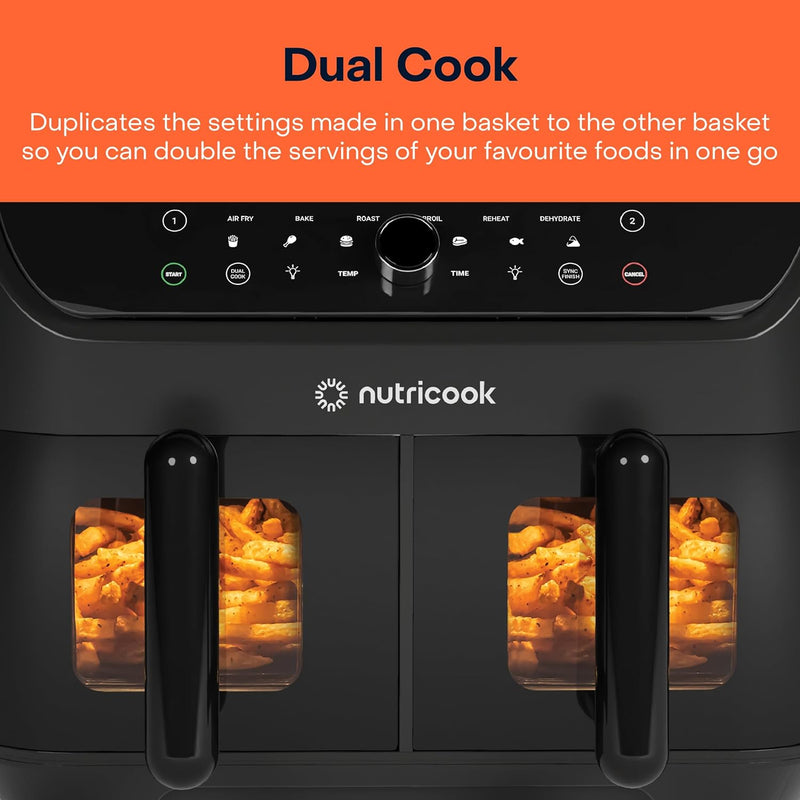 Air Fryer Duo2Vision With Clear Window, 8.5L Air Fryers Air Fryer Duo2Vision With Clear Window, 8.5L Air Fryer Duo2Vision With Clear Window, 8.5L Nutricook