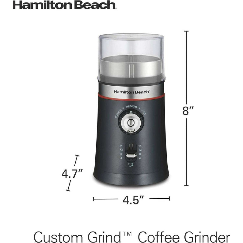 Custom Grind™ Coffee Grinder, Removable Stainless Steel Chamber Coffee Grinders Custom Grind™ Coffee Grinder, Removable Stainless Steel Chamber Custom Grind™ Coffee Grinder, Removable Stainless Steel Chamber Hamilton Beach